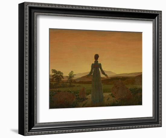 Woman before the Setting Sun, C. 1818-Caspar David Friedrich-Framed Giclee Print