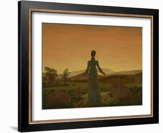 Woman before the Setting Sun, C. 1818-Caspar David Friedrich-Framed Giclee Print