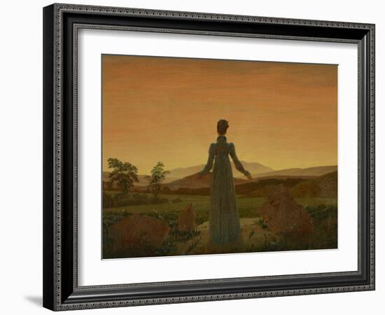 Woman before the Setting Sun, C. 1818-Caspar David Friedrich-Framed Giclee Print