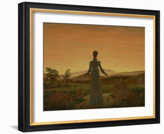 Woman before the Setting Sun, C. 1818-Caspar David Friedrich-Framed Giclee Print