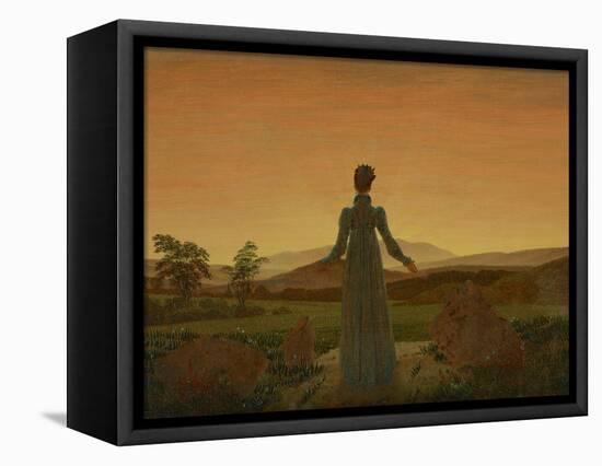 Woman before the Setting Sun, C. 1818-Caspar David Friedrich-Framed Premier Image Canvas