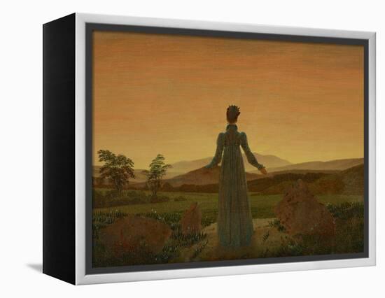 Woman before the Setting Sun, C. 1818-Caspar David Friedrich-Framed Premier Image Canvas