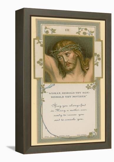 Woman, Behold Thy Son - Behold Thy Mother-null-Framed Premier Image Canvas