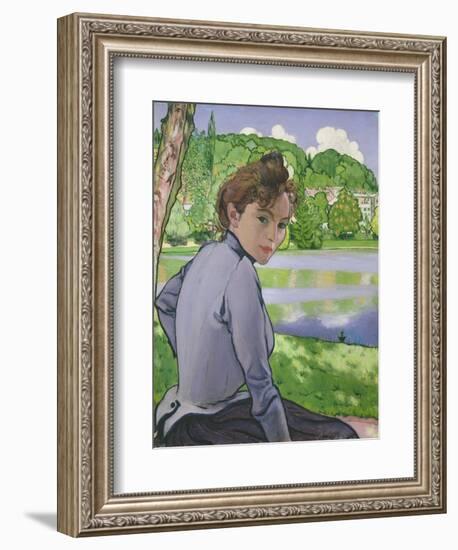 Woman Beside a Lake, 1889-Louis Anquetin-Framed Giclee Print