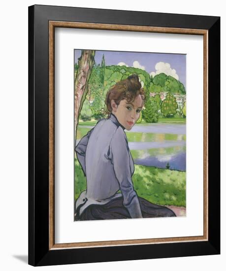 Woman Beside a Lake, 1889-Louis Anquetin-Framed Giclee Print