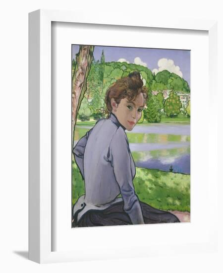 Woman Beside a Lake, 1889-Louis Anquetin-Framed Giclee Print