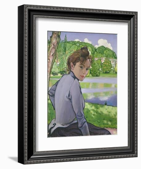 Woman Beside a Lake, 1889-Louis Anquetin-Framed Giclee Print