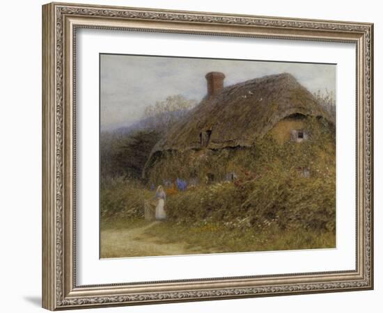 Woman by a Cottage Gate-Helen Allingham-Framed Giclee Print