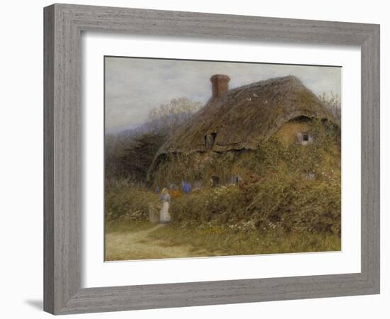 Woman by a Cottage Gate-Helen Allingham-Framed Giclee Print