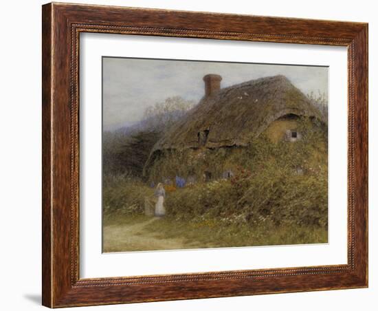 Woman by a Cottage Gate-Helen Allingham-Framed Giclee Print