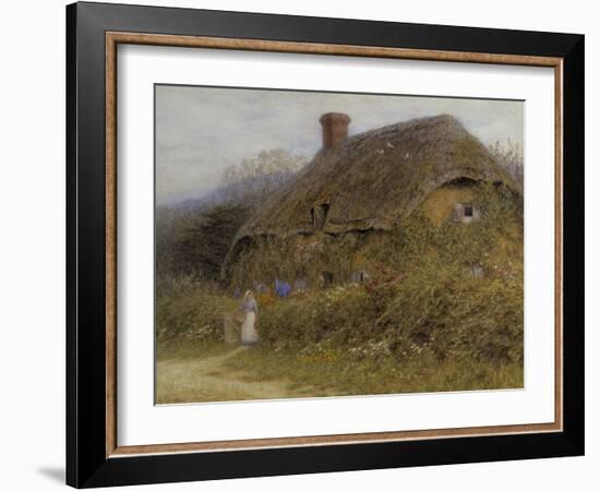 Woman by a Cottage Gate-Helen Allingham-Framed Giclee Print