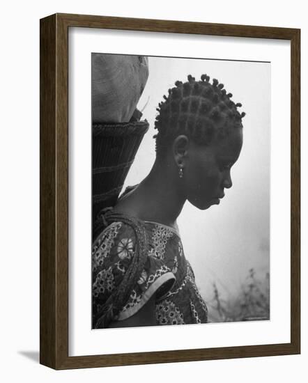 Woman Carrying a Full Basket on Her Back-Eliot Elisofon-Framed Photographic Print