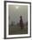 Woman Carrying Water Jar in Sand Storm, Thar Desert, Rajasthan, India-Keren Su-Framed Photographic Print