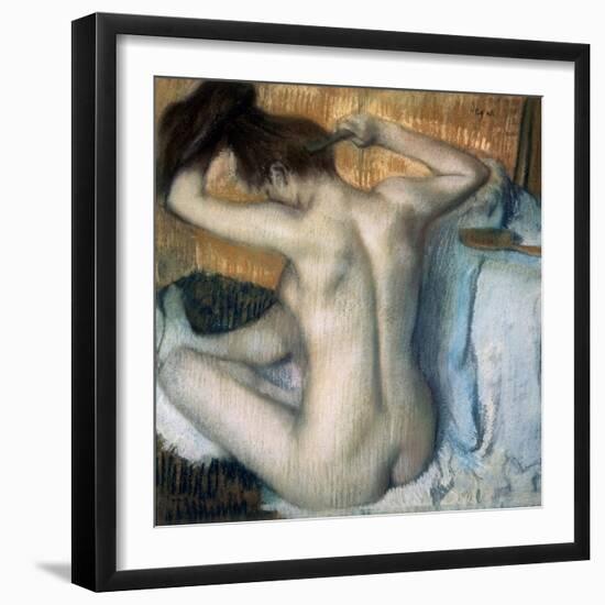 Woman Combing Her Hair, 1886-Edgar Degas-Framed Giclee Print