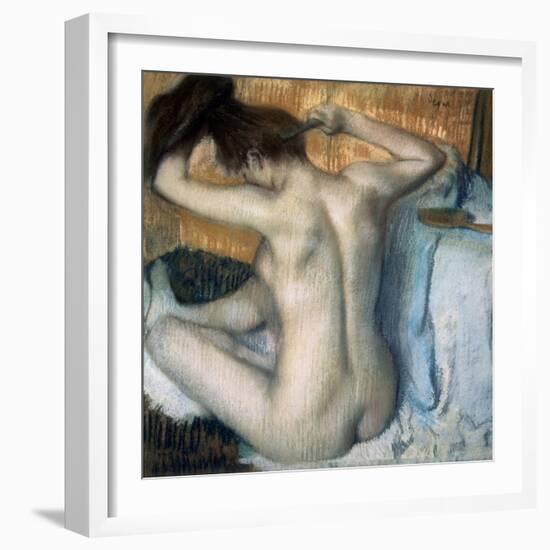 Woman Combing Her Hair, 1886-Edgar Degas-Framed Giclee Print