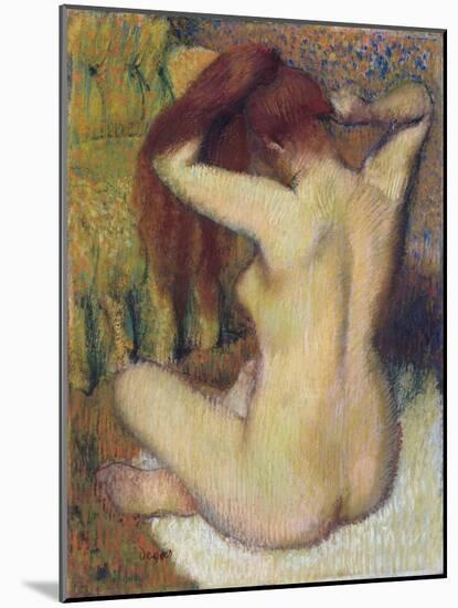 Woman Combing Her Hair, c.1888-90-Edgar Degas-Mounted Giclee Print