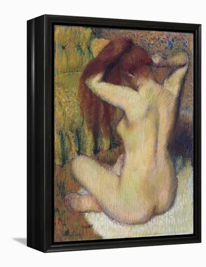 Woman Combing Her Hair, c.1888-90-Edgar Degas-Framed Premier Image Canvas