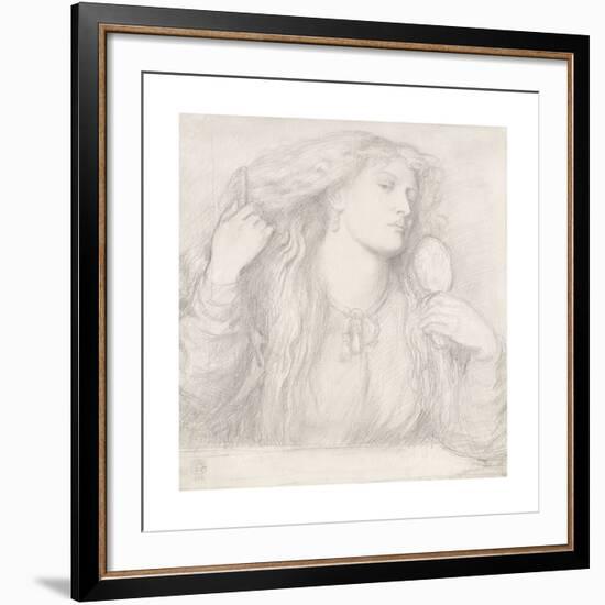 Woman Combing Her Hair, Fanny Cornforth-Dante Gabriel Rossetti-Framed Premium Giclee Print
