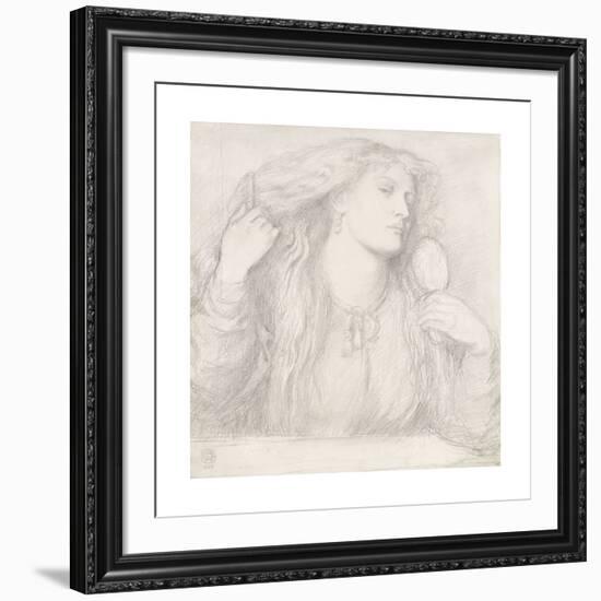 Woman Combing Her Hair, Fanny Cornforth-Dante Gabriel Rossetti-Framed Premium Giclee Print