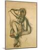 Woman Combing Her Hair-Edgar Degas-Mounted Giclee Print