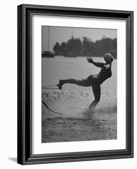 Woman Competing in the National Water Skiing Championship Tournament-Mark Kauffman-Framed Photographic Print