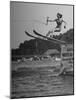 Woman Competing in the National Water Skiing Championship Tournament-null-Mounted Photographic Print