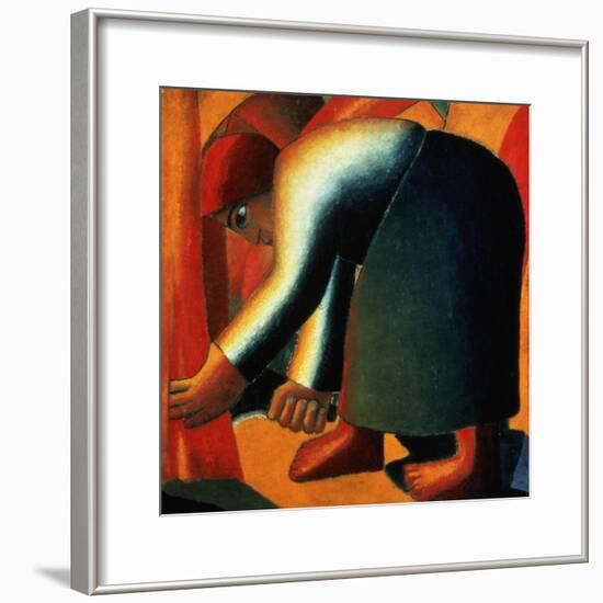 Woman Cutting, circa 1900-Kasimir Malevich-Framed Giclee Print