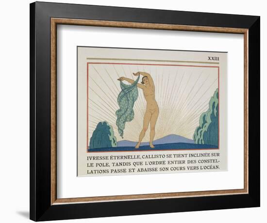 Woman Dancing, Illustration from 'Les Mythes' by Paul Valery (1871-1945) Published 1923-Georges Barbier-Framed Giclee Print