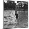 Woman Diving into a Swimming Pool, 20th Century-null-Mounted Giclee Print