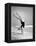 Woman Does Handstand on the Beach (B&W)-Hulton Archive-Framed Premier Image Canvas