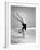 Woman Does Handstand on the Beach (B&W)-Hulton Archive-Framed Photographic Print