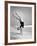 Woman Does Handstand on the Beach (B&W)-Hulton Archive-Framed Photographic Print