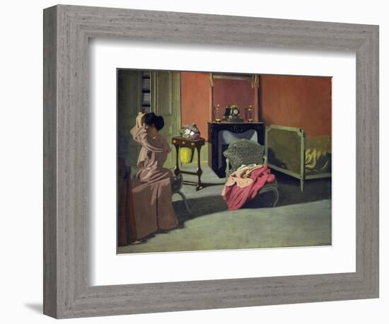 Woman Doing Her Hair-Felix Vallotton-Framed Giclee Print