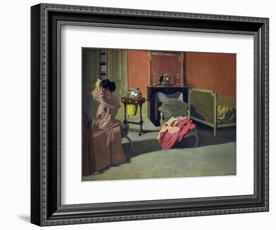 Woman Doing Her Hair-Felix Vallotton-Framed Giclee Print