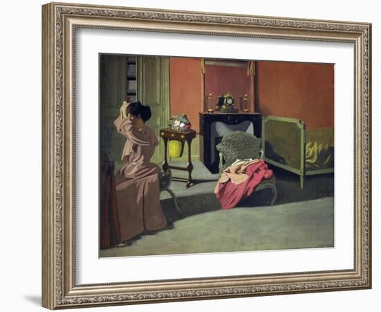 Woman Doing Her Hair-Felix Vallotton-Framed Giclee Print