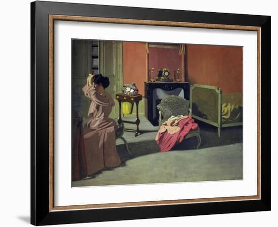 Woman Doing Her Hair-Felix Vallotton-Framed Giclee Print