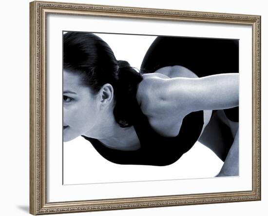 Woman Doing Pushups-null-Framed Photographic Print