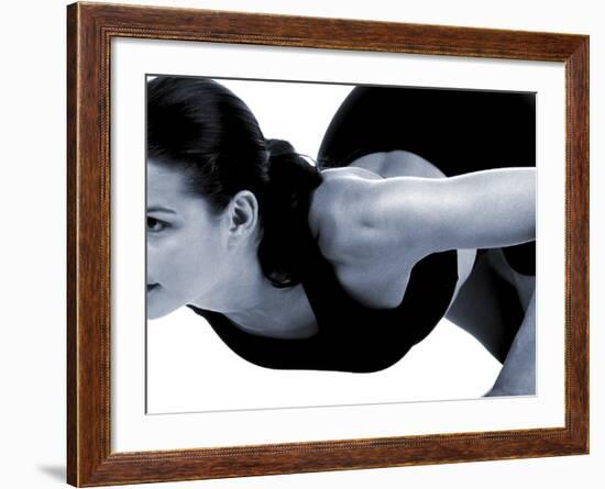 Woman Doing Pushups-null-Framed Photographic Print