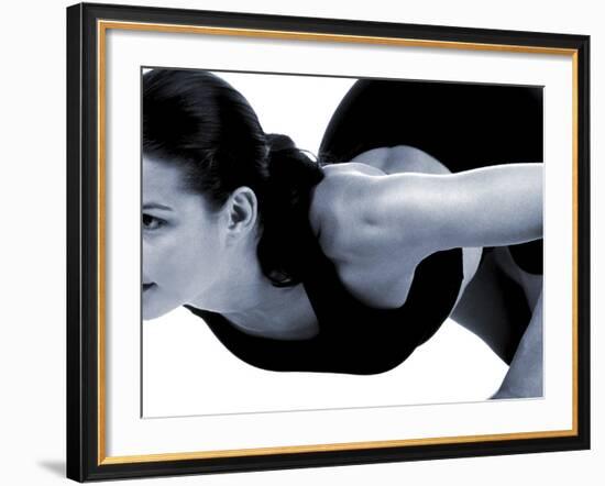 Woman Doing Pushups-null-Framed Photographic Print