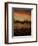 Woman Doing Yoga in Water at Sunset, Tahiti-Barry Winiker-Framed Photographic Print