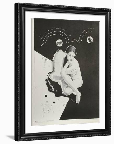 Woman Dreaming of two Circles-Robert Eagerton-Framed Limited Edition