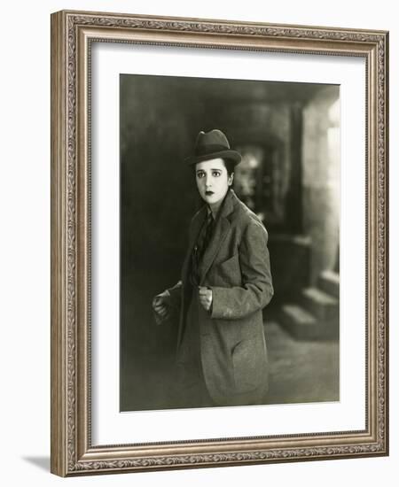 Woman Dressed in Man's Clothes-null-Framed Photo