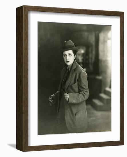 Woman Dressed in Man's Clothes-null-Framed Photo