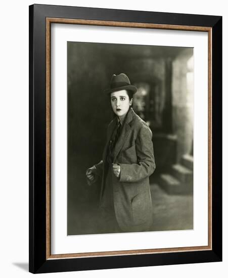 Woman Dressed in Man's Clothes-null-Framed Photo