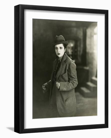 Woman Dressed in Man's Clothes-null-Framed Photo