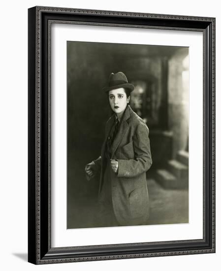 Woman Dressed in Man's Clothes-null-Framed Photo