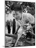 Woman Drinking from a Water Fountain-Yale Joel-Mounted Photographic Print