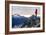 Woman Drinks Her Coffee On Top Of A Mountain In The Morning Looking Out Into The Cascade Mts In WA-Hannah Dewey-Framed Photographic Print