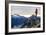 Woman Drinks Her Coffee On Top Of A Mountain In The Morning Looking Out Into The Cascade Mts In WA-Hannah Dewey-Framed Photographic Print