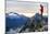 Woman Drinks Her Morning Coffee On Top Of A Mountain In The North Cascades-Hannah Dewey-Mounted Photographic Print